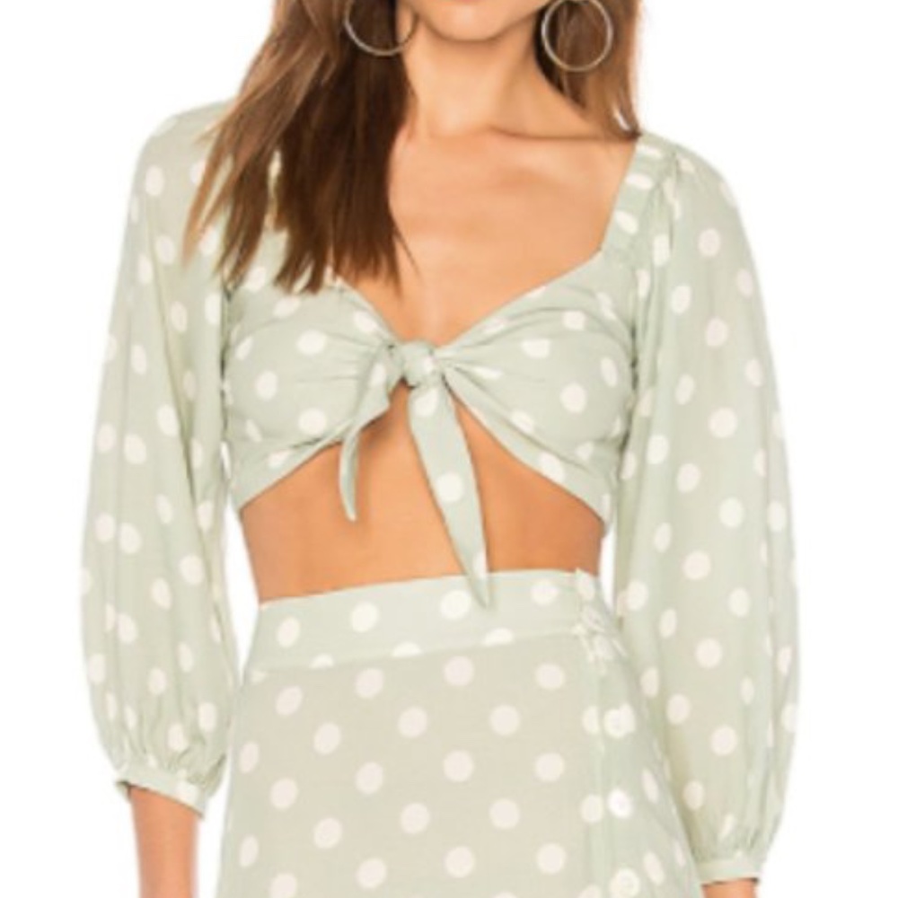 CAPULET Helene Front Tie Crop Top - XS